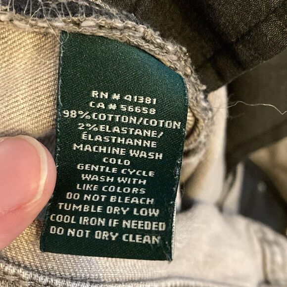 Lauren Ralph Lauren Gray Straight Leg Jeans Sz 14 - Picture 6 of 6